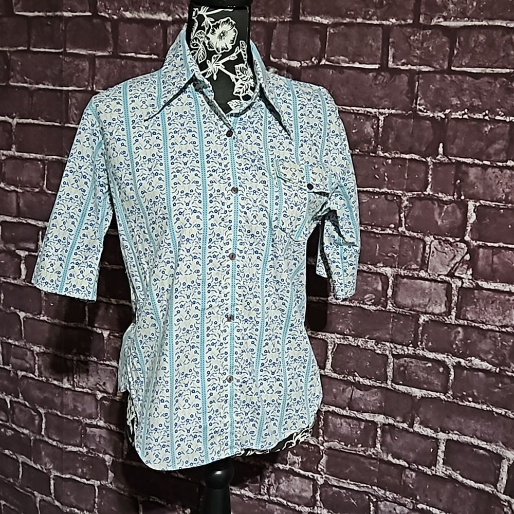 Take #1 Vintage Floral button-down short sleeve shirt size EU 34 CLEARANCE